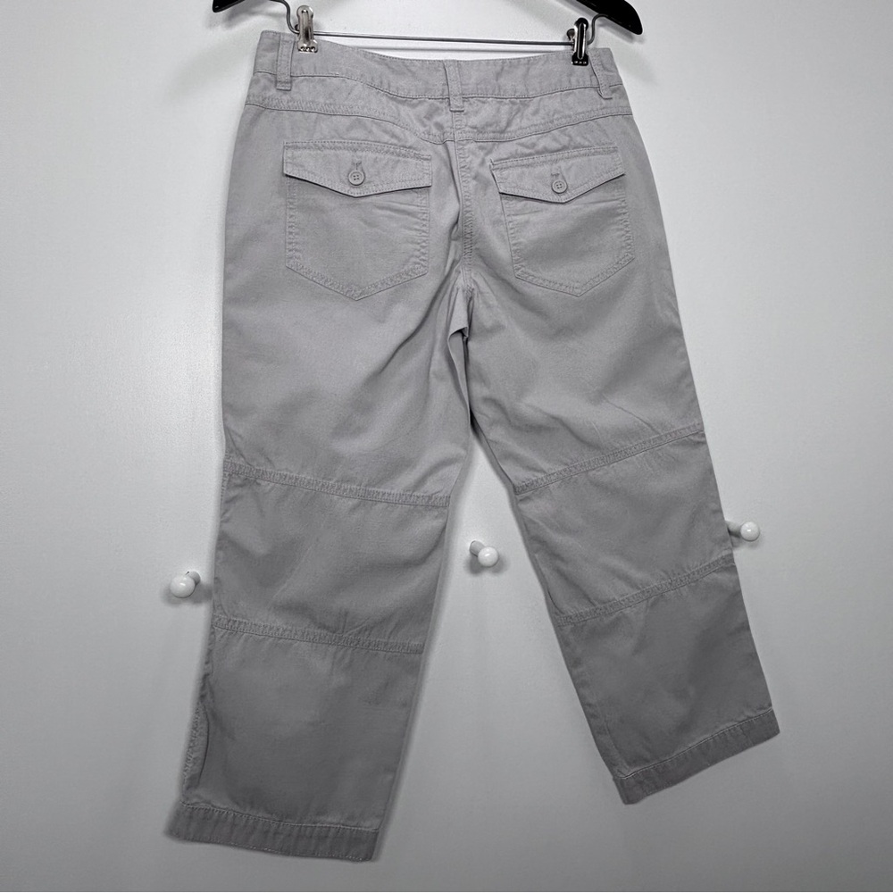 Loft Women's Gray Capri Cargo Pants Original Size 2 Cotton - Picture 5 of 6